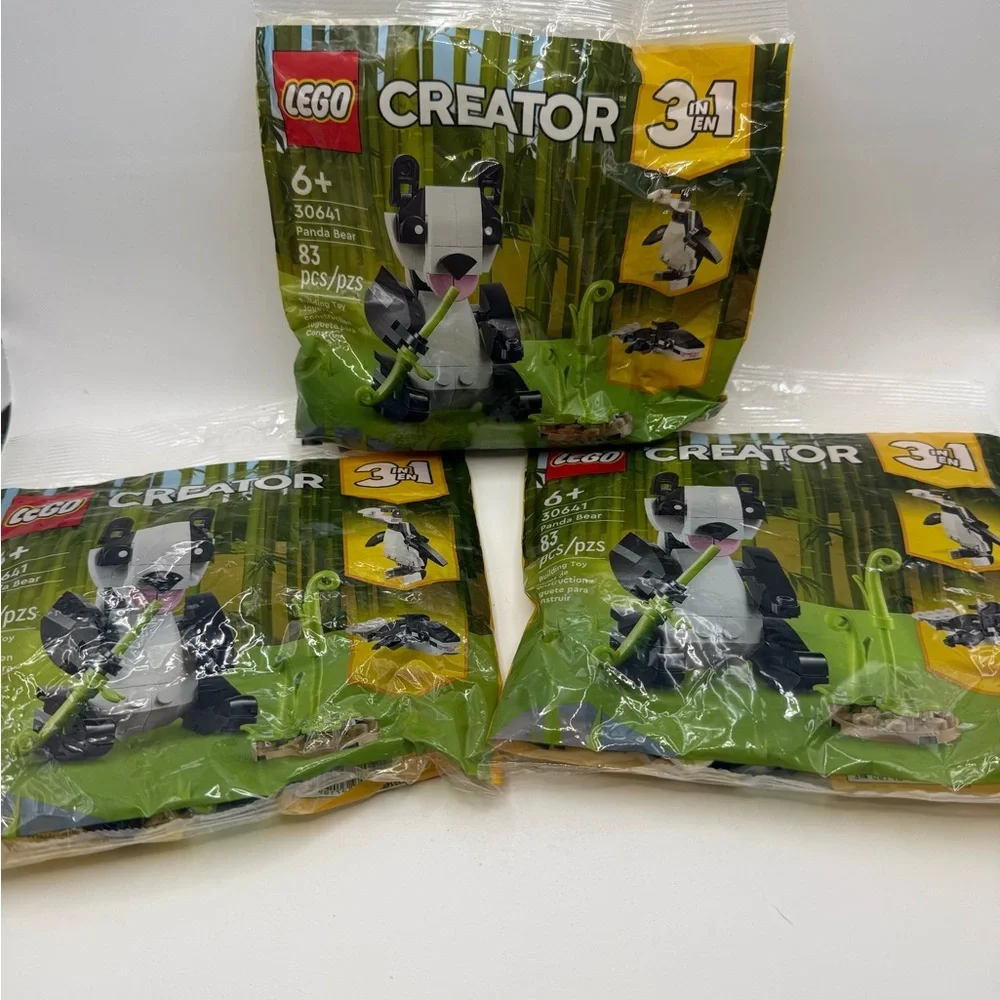 3 Sets LEGO Creator 3-in-1 Panda Bear 30641 Building Toy